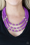 STAYCATION All I Ever Wanted - Purple Necklace - Paparazzi Accessories Necklace Bedazzle Me Pretty Mobile Fashion Boutique
