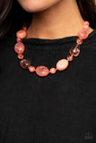 Staycation Stunner - Orange Necklace - Paparazzi Accessories Necklace Bedazzle Me Pretty Mobile Fashion Boutique