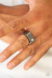 Steadfast - Black Ring - Paparazzi Accessories Ring Bedazzle Me Pretty Mobile Fashion Boutique