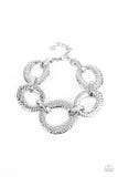STEEL The Show - Silver Bracelet - Paparazzi Accessories Bracelet Bedazzle Me Pretty Mobile Fashion Boutique