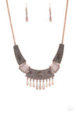 STEER It Up - Copper Necklace - Paparazzi Accessories Necklace Bedazzle Me Pretty Mobile Fashion Boutique