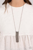 Stellar Crescendo - Black Necklace - Paparazzi Accessories Necklace Bedazzle Me Pretty Mobile Fashion Boutique