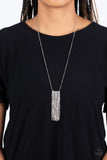 Stellar Crescendo - White Necklace - Paparazzi Accessories Necklace Bedazzle Me Pretty Mobile Fashion Boutique