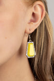 Stellar Heiress - Yellow Necklace - Paparazzi Accessories Necklace Bedazzle Me Pretty Mobile Fashion Boutique