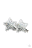 Stellar-ista - Silver Hair Clip - Paparazzi Accessories Hair Clip Bedazzle Me Pretty Mobile Fashion Boutique