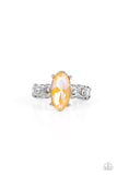 Stellar Sensation - Yellow Ring - Paparazzi Accessories Ring Bedazzle Me Pretty Mobile Fashion Boutique