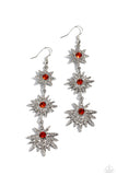 Stellar Series - Orange Earrings - Paparazzi Accessories Earrings Bedazzle Me Pretty Mobile Fashion Boutique