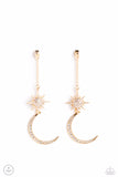 Stellar Showstopper - Gold Post Earrings - Paparazzi Accessories Post Earrings Bedazzle Me Pretty Mobile Fashion Boutique