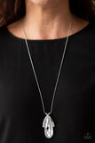 Stellar Sophistication - White Necklace - Paparazzi Accessories Necklace Bedazzle Me Pretty Mobile Fashion Boutique
