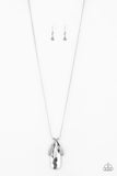 Stellar Sophistication - White Necklace - Paparazzi Accessories Necklace Bedazzle Me Pretty Mobile Fashion Boutique