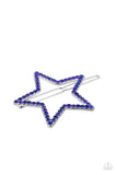 Stellar Standout - Blue Hair Clip - Paparazzi Accessories Hair Clip Bedazzle Me Pretty Mobile Fashion Boutique