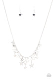 Stellar Stardom - Silver Necklace - Paparazzi Accessories Necklace FS-Bedazzle Me Pretty Mobile Fashion Boutique