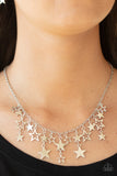 Stellar Stardom - Silver Necklace - Paparazzi Accessories Necklace FS-Bedazzle Me Pretty Mobile Fashion Boutique