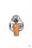 Stellar Stones - Brown Ring - Paparazzi Accessories Ring Bedazzle Me Pretty Mobile Fashion Boutique