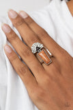 Stellar Stones - Brown Ring - Paparazzi Accessories Ring Bedazzle Me Pretty Mobile Fashion Boutique