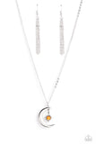 Stellar Sway - Orange Necklace - Paparazzi Accessories Necklace Bedazzle Me Pretty Mobile Fashion Boutique