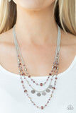 Step Out of My Aura - Purple Necklace - Paparazzi Accessories Necklace Bedazzle Me Pretty Mobile Fashion Boutique