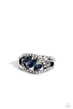 Stiletto Sparkle - Blue Ring - Paparazzi Accessories Ring Bedazzle Me Pretty Mobile Fashion Boutique