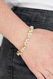 Still GLOWING Strong - Gold Bracelet - Paparazzi Accessories Bracelet Bedazzle Me Pretty Mobile Fashion Boutique