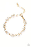 Still GLOWING Strong - Gold Bracelet - Paparazzi Accessories Bracelet Bedazzle Me Pretty Mobile Fashion Boutique