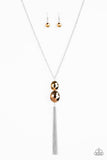 Still Killin It - Brown Necklace - Paparazzi Accessories Necklace Bedazzle Me Pretty Mobile Fashion Boutique