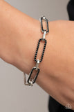 Still Not OVAL You - Black Bracelet - Paparazzi Accessories Bracelet Bedazzle Me Pretty Mobile Fashion Boutique