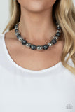 Stone Age Adventurer - Black Necklace - Paparazzi Accessories Necklace Bedazzle Me Pretty Mobile Fashion Boutique