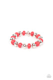 Stone Age Aesthetic - Red Bracelet - Paparazzi Accessories Bracelet Bedazzle Me Pretty Mobile Fashion Boutique