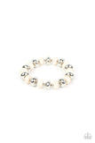 Stone Age Aesthetic - White Bracelet - Paparazzi Accessories Bracelet Bedazzle Me Pretty Mobile Fashion Boutique