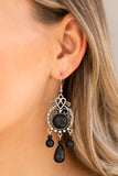 Stone Bliss - Black Earrings - Paparazzi Accessories Earrings Bedazzle Me Pretty Mobile Fashion Boutique
