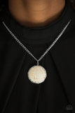 Stone Desert - White Necklace - Paparazzi Accessories Necklace Bedazzle Me Pretty Mobile Fashion Boutique