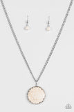 Stone Desert - White Necklace - Paparazzi Accessories Necklace Bedazzle Me Pretty Mobile Fashion Boutique