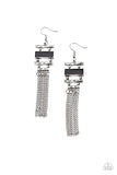 Stone Dwellings - Black Earrings - Paparazzi Accessories Earrings Bedazzle Me Pretty Mobile Fashion Boutique