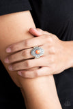 Stone Fox - Orange Ring - Paparazzi Accessories Ring Bedazzle Me Pretty Mobile Fashion Boutique