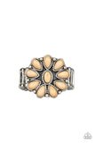 Stone Gardenia - Brown Ring - Paparazzi Accessories Ring Bedazzle Me Pretty Mobile Fashion Boutique