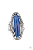 Stone Healer - Blue Ring - Paparazzi Accessories Ring Bedazzle Me Pretty Mobile Fashion Boutique