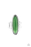 Stone Mystic - Green Ring - Paparazzi Accessories Ring Bedazzle Me Pretty Mobile Fashion Boutique