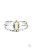 Stone Sahara - Yellow Bracelet - Paparazzi Accessories Bracelet Bedazzle Me Pretty Mobile Fashion Boutique