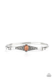 Stone Scrolls - Brown Bracelet - Paparazzi Accessories Bracelet Bedazzle Me Pretty Mobile Fashion Boutique