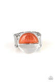 Stone Seeker - Orange Ring - Paparazzi Accessories Ring Bedazzle Me Pretty Mobile Fashion Boutique