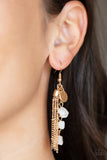 Stone Sensation - Gold Earrings - Paparazzi Accessories Earrings Bedazzle Me Pretty Mobile Fashion Boutique