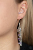 Stone Sensation - Purple Earrings - Paparazzi Accessories Earrings Bedazzle Me Pretty Mobile Fashion Boutique