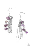 Stone Sensation - Purple Earrings - Paparazzi Accessories Earrings Bedazzle Me Pretty Mobile Fashion Boutique