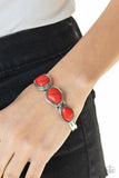 Stone Shop - Red Bracelet - Paparazzi Accessories Bracelet Bedazzle Me Pretty Mobile Fashion Boutique