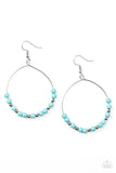 Stone Spa - Blue Earrings - Paparazzi Accessories Earrings Bedazzle Me Pretty Mobile Fashion Boutique