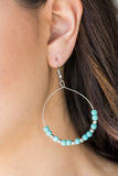 Stone Spa - Blue Earrings - Paparazzi Accessories Earrings Bedazzle Me Pretty Mobile Fashion Boutique