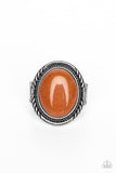 Stone Terrarium - Orange Ring - Paparazzi Accessories Ring Bedazzle Me Pretty Mobile Fashion Boutique