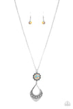 Stone TOLL - Yellow Necklace - Paparazzi Accessories Necklace Bedazzle Me Pretty Mobile Fashion Boutique