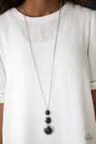 Stone Tranquility - Black Necklace - Paparazzi Accessories Necklace Bedazzle Me Pretty Mobile Fashion Boutique