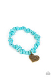 Stony-Hearted - Brass Bracelet - Paparazzi Accessories Bracelet Bedazzle Me Pretty Mobile Fashion Boutique